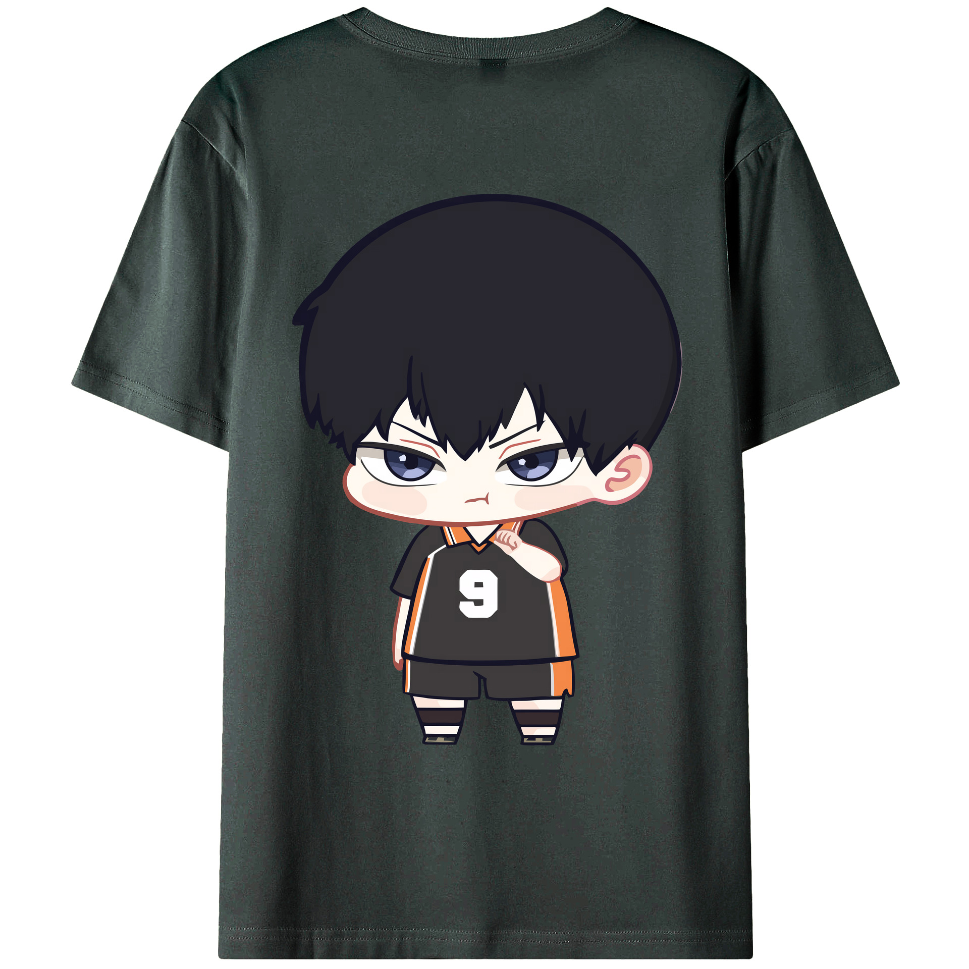 （画像用） ハイキュー!! Haikyu!! 綿100％ メンズ半袖Tシャツ（バックプリント） 通気性